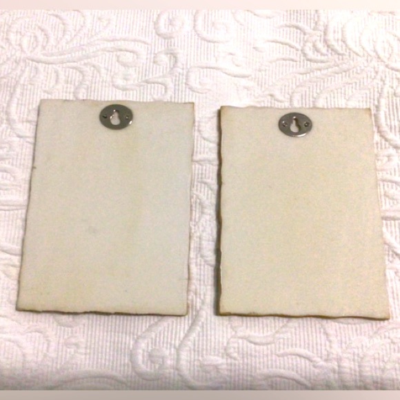 2 Stoneware Plaques Tulips 🌷 & Sunflowers 🌻 3D by Mary Beth Zeitz - Picture 4 of 6